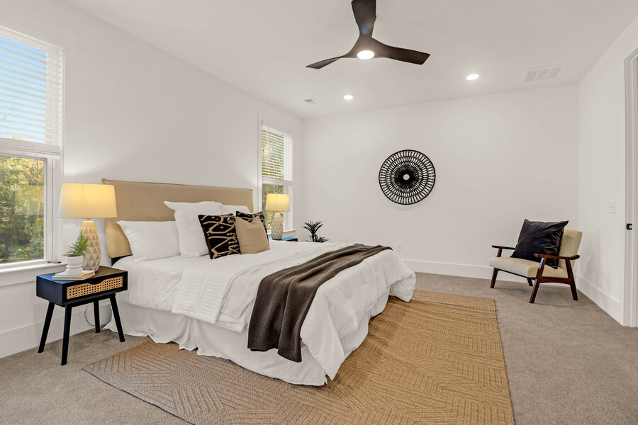 Staged bedroom